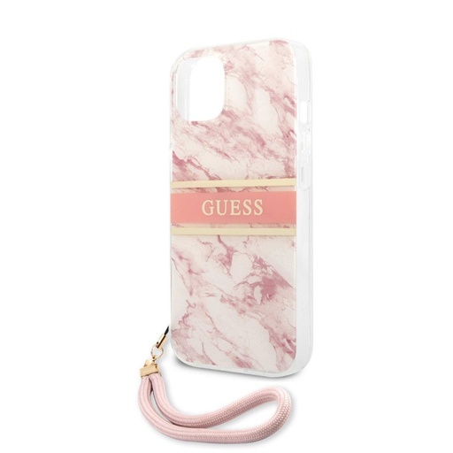 Apple iPhone 13 Guess TPU Marble Stripe tok (Rózsaszín) – GUHCP13MKMABPI