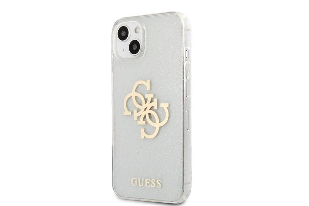 Apple iPhone 13 Guess TPU Big 4G Full Glitter tok (Átlátszó) – GUHCP13MPCUGL4GTR