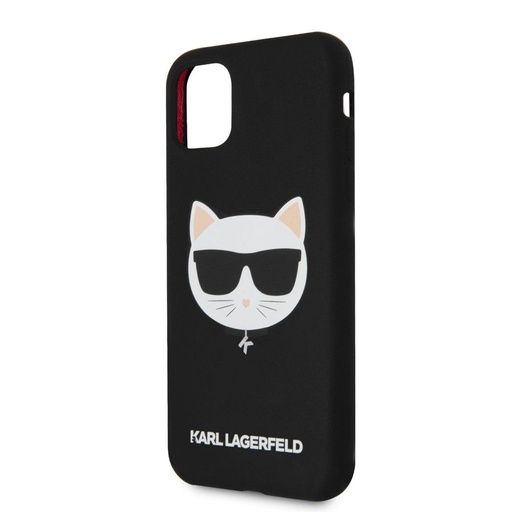 Apple iPhone 11 (Fekete) Karl Lagerfeld Choupette Head tok - KLHCN61SLCHBK