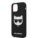 Apple iPhone 12 / iPhone 12 Pro Karl Lagerfeld Choupette Head tok (Fekete - KLHCP12MSLCHBK)