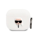 Apple AirPods 3 Karl Lagerfeld Karl Head pro tok (Fehér) – KLACA3SILKHWH