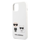 Apple iPhone 13 mini Karl Lagerfeld & Choupette folyékony szilikontok (Fehér) – KLHCP13SSSKCW