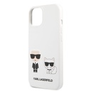Apple iPhone 13 Pro Karl Lagerfeld & Choupette folyékony szilikontok (Fehér) – KLHCP13LSSKCW