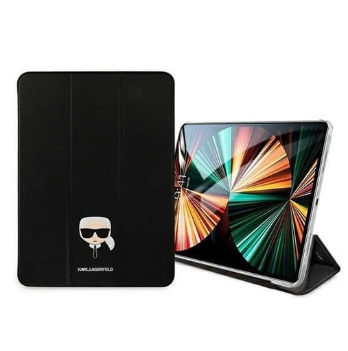 Apple iPad Pro 11 (2021) Karl Lagerfeld Head Saffiano tok (Fekete) – KLFC11OKHK