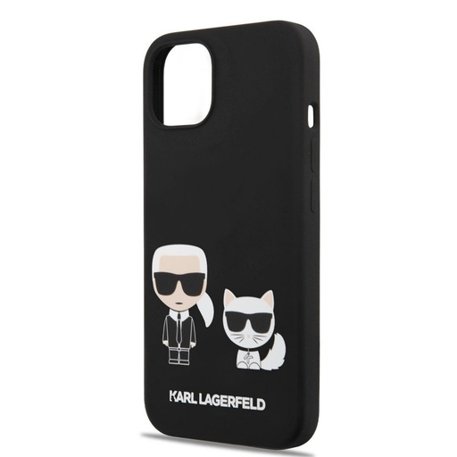 Apple iPhone 13 Pro Karl Lagerfeld & Choupette folyékony szilikontok (Fekete) – KLHCP13LSSKCK