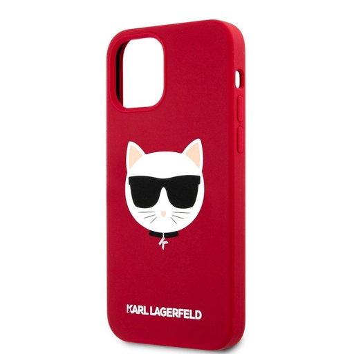 Apple iPhone 12 Pro Max (Piros) Karl Lagerfeld Choupette Head tok - KLHCP12LSLCHRE