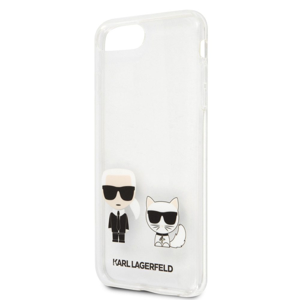 Apple iPhone 7/8 Plus Karl Lagerfeld Glitter Signature tok (Átlátszó) – KLHCI8LCKTR