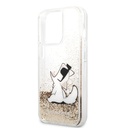 Apple iPhone 13 Pro Max Karl Lagerfeld Liquid Glitter Choupette Eats tok (Arany - KLHCP13XGCFD)