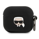Apple AirPods 3 Karl Lagerfeld Karl Head pro tok (Fekete) – KLACA3SILKHBK