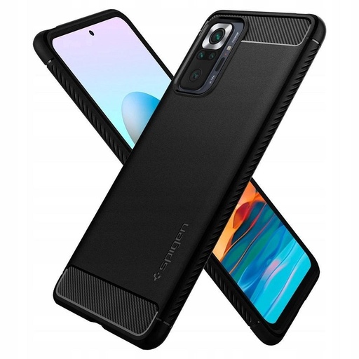 Xiaomi Redmi Note 10 Pro/Redmi Note 10 Pro Max Spigen Rugged armor ütésálló tok, (Fekete)