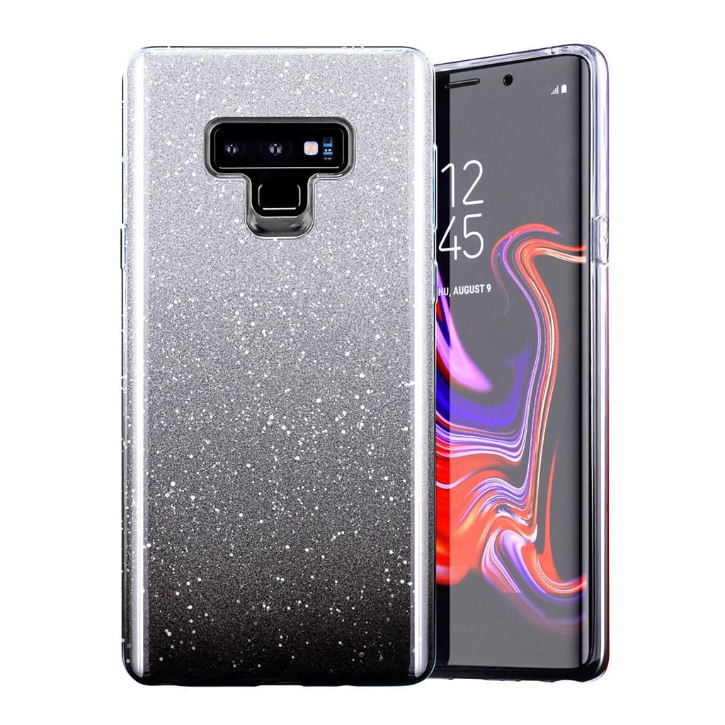 Samsung Galaxy A12 bling hátlap tok (Fekete)