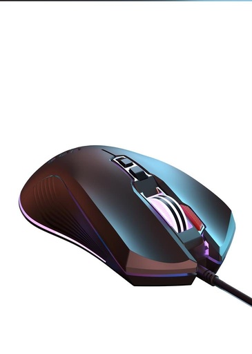 XO M3 vezetékes egér (Fekete) – USB csatlakozó, RGB világítás, „Wolf” dizájn