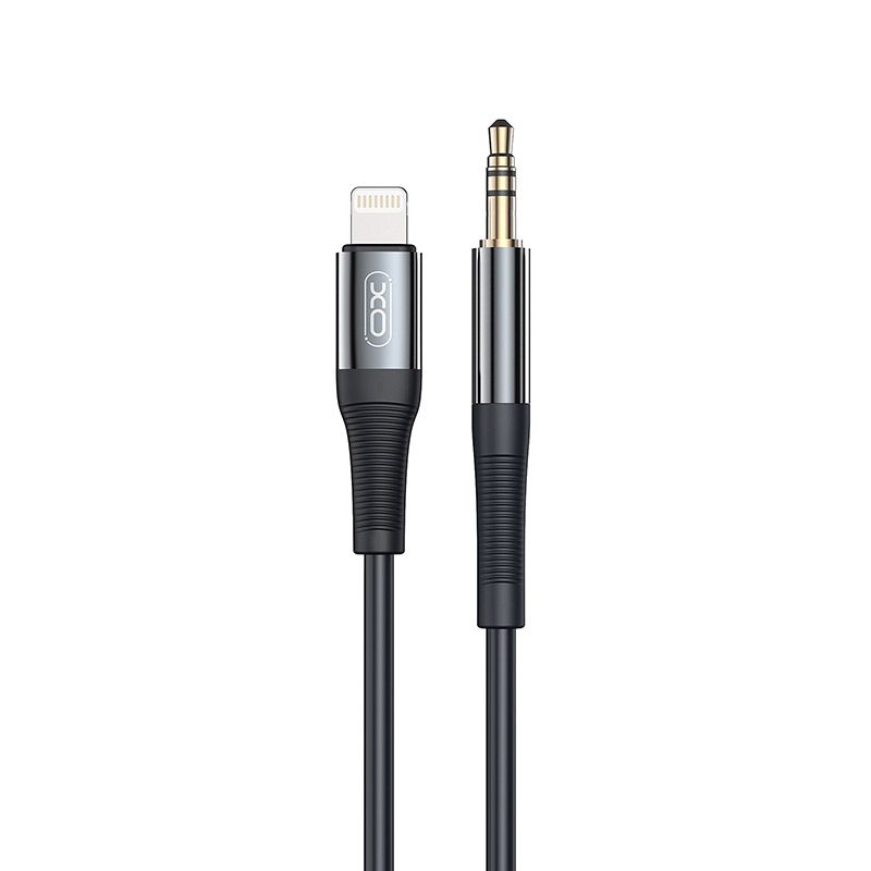 XO NB-R193A Lightning audio adapter (Fekete) – 3.5 mm–Lightning, 1 m