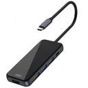 XO HUB002 5 az 1-ben USB-C adapter (Szürke) – HDMI, 3×USB, PD gyorstöltés