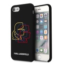 Apple iPhone 7/8/SE2020/SE2022 Karl Lagerfeld Liquid Glitter Gatsby tok (Fekete) – KLHCI8LGGKBK