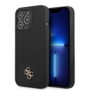 Apple iPhone 13 Pro Guess 4G Silicone Metal Logo tok (Fekete) - GUHCP13LS4LK