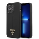 Apple iPhone 13 Pro Guess Silicone Line Triangle tok (Fekete) - GUHCP13LSLTGK