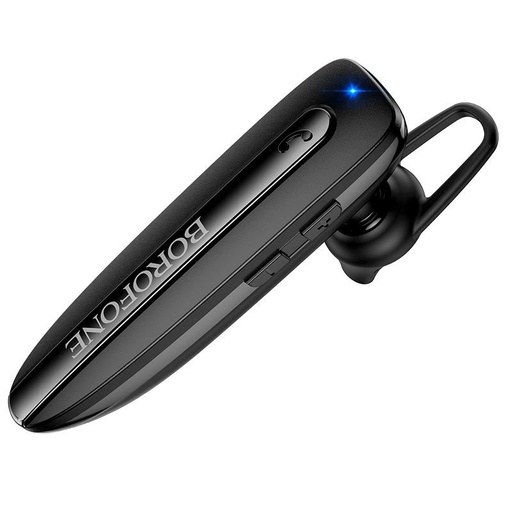 Borofone BC33 bluetooth headset, BT v5.0, 150 mAh akkumulátor 12 órányi hívás/zene és 200 óra készenléti idő, fekete