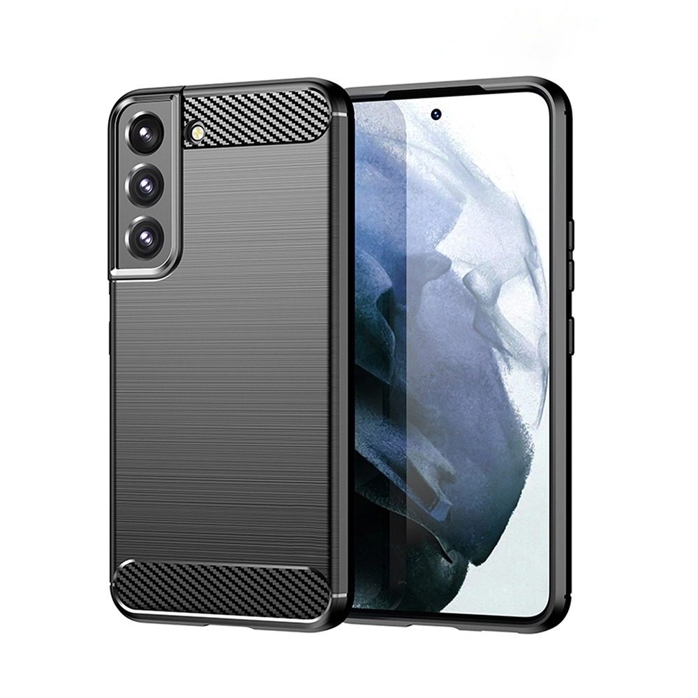 Samsung Galaxy S22 forcell carbon hátlap tok (Fekete)
