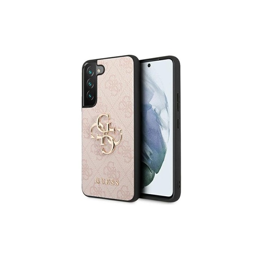 Samsung Galaxy S22+ Guess PU 4G Metal Logo tok (Rózsaszín) - GUHCS22M4GMGPI