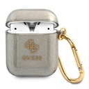 AirPods 1/2 Guess 4G TPU Glitter tok (Fekete) - GUA2UCG4GK