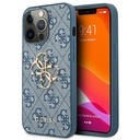 Apple iPhone 13 Guess PU 4G Metal Logo tok (Kék) - GUHCP13M4GMGBL
