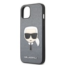 Apple iPhone 13 mini Karl Lagerfeld PU Saffiano Karl Head tok (Ezüst) – KLHCP13SSAKHSL