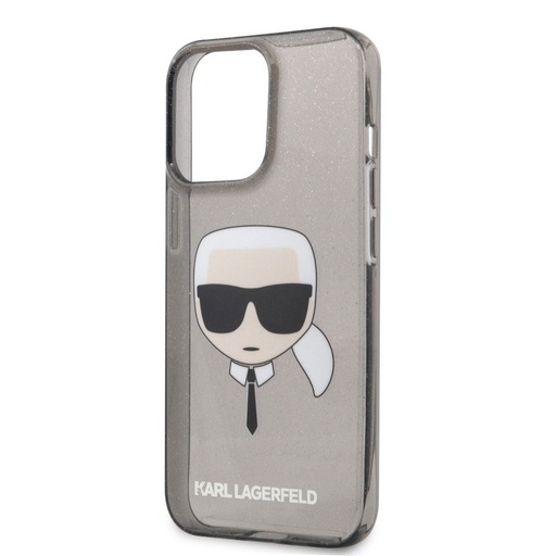 Apple iPhone 13 mini Karl Lagerfeld Karl Glitter tok (Fekete) – KLHCP13SKHTUGLB