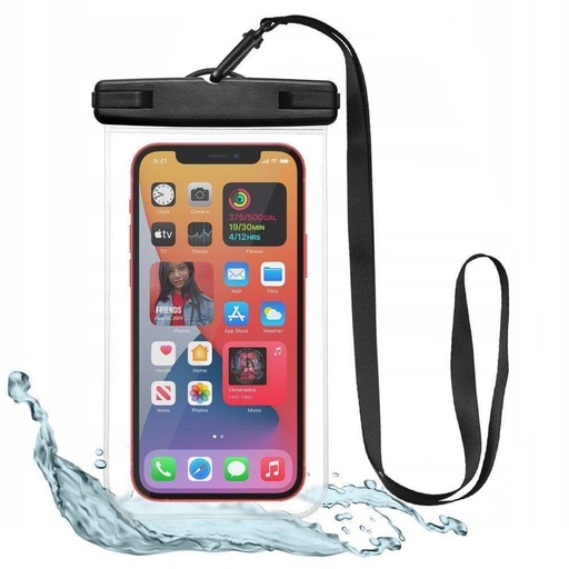 TECH PROTECT-Universal waterproof case vízálló tok, (Fekete-Átlátszó)