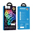 Apple iPhone XR/11 (6.1) Hoco silk screen teljes ragasztós üvegfólia, átlátszó (fekete kerettel)