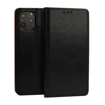 Apple iPhone 13 eredeti bőr notesz tok (Fekete)