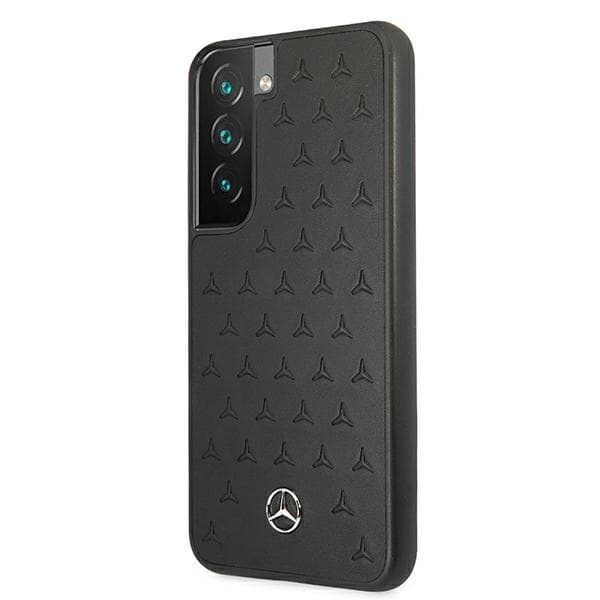 Samsung Galaxy S22 Mercedes steppelt bőr hátlap tok (Fekete) - MEHCS22SPSQBK