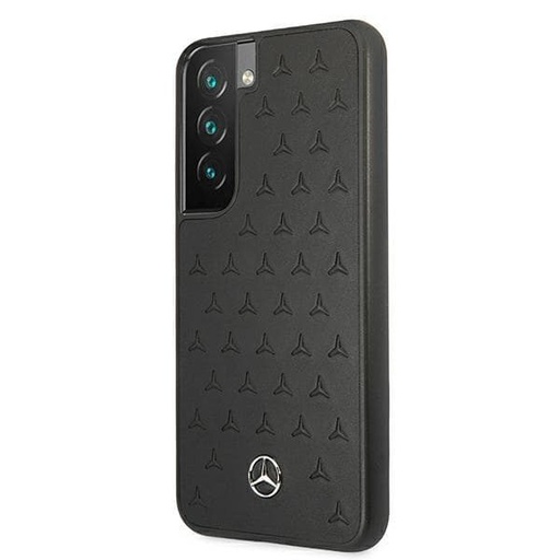 Samsung Galaxy S22 Mercedes steppelt bőr hátlap tok (Fekete) - MEHCS22SPSQBK