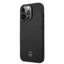 Apple iPhone 13 Pro Mercedes bőr hátlap tok (Fekete) - MEHCP13LDELBK