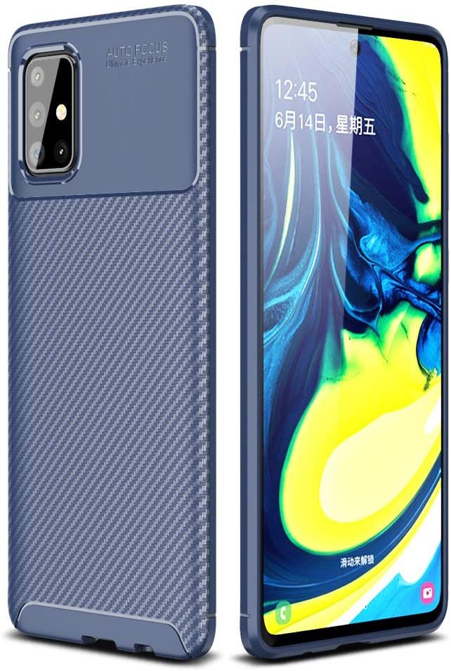Xiaomi Redmi 10C 4G carbon fiber szilikon hátlap tok, (Kék)