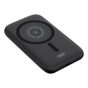 XO PR153 power bank 5000 mAh (Fekete) – mágneses, vezeték nélküli gyorstöltés 15W, PD 20W