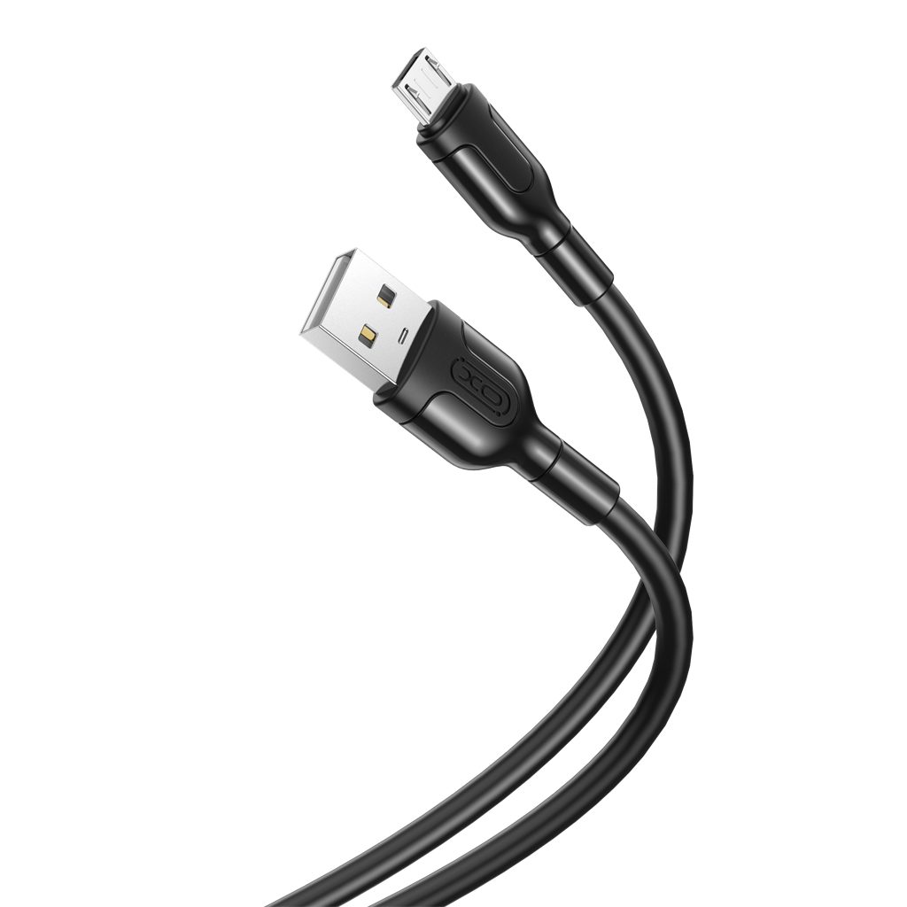 XO NB212 micro USB adatkábel (Fekete) – 2.1A