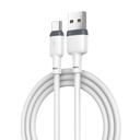 XO NB208 USB-C adatkábel (Fehér) – puha szilikon borítás