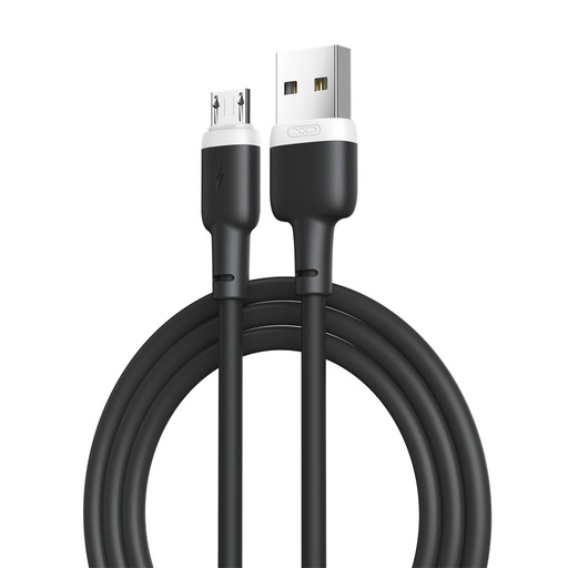 XO NB208 micro USB adatkábel (Fekete) – puha szilikon borítás