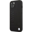 Apple iPhone 13 mini BMW Leather Hot Stamp tok (Fekete) - BMHCP13SSLLBK