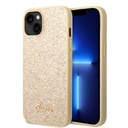 Apple iPhone 14 Plus Guess Glitter Flakes Metal Logo tok (Arany) - GUHCP14MHGGSHD