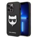 Apple iPhone 14 Pro Karl Lagerfeld PU Saffiano Choupette Head tok (Fekete) – KLHCP14LSAPCHK