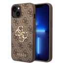 Apple iPhone 14 Guess PU 4G Metal Logo tok (Barna) - GUHCP14S4GMGBR