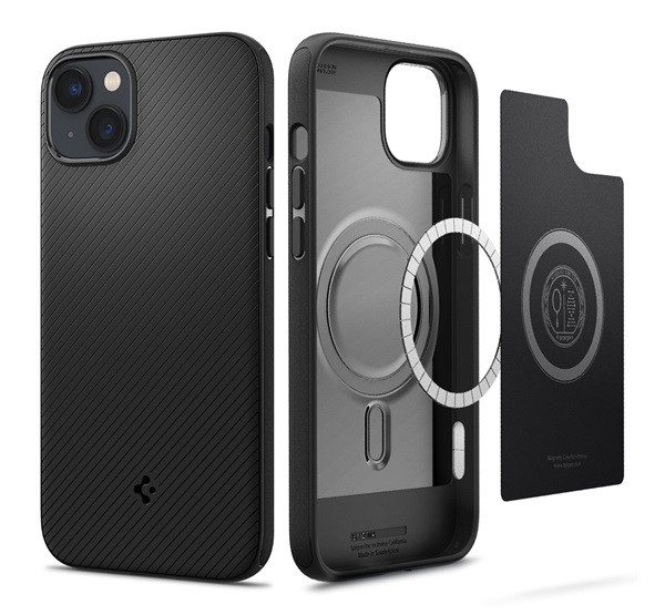 Apple iPhone 14 Plus Spigen Mag Armor prémium hátlap tok (Fekete)