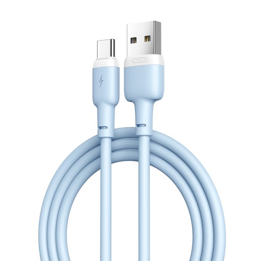 XO NB208 USB-C adatkábel (Kék) – puha szilikon borítás