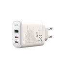 XO CE04 gyorstöltő max. 65W (Fehér) – USB-C PD + USB-A QC