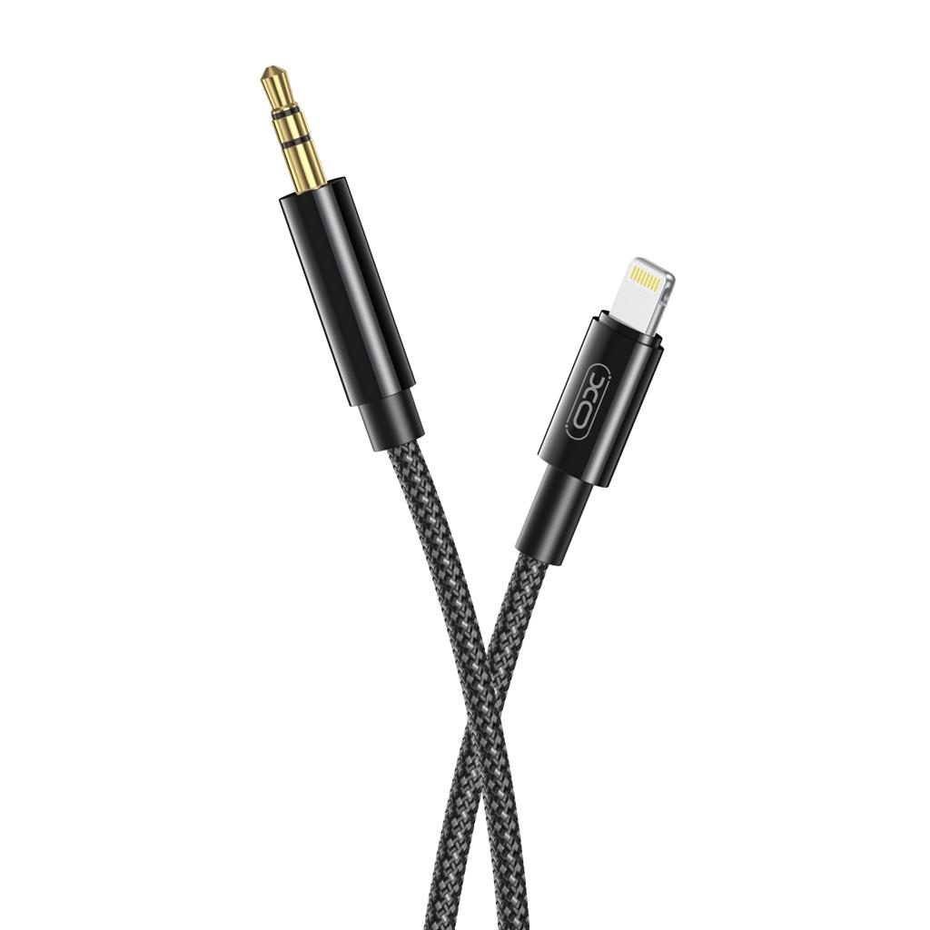 XO NB-R211A Lightning–3.5 mm audio kábel (Fekete)