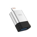 XO NB186 lightning adapter Lightning-USB-A átalakító, ezüst