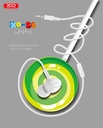 XO S6 Candy vezetékes fülhallgató (Fehér) – jack 3,5 mm csatlakozóval