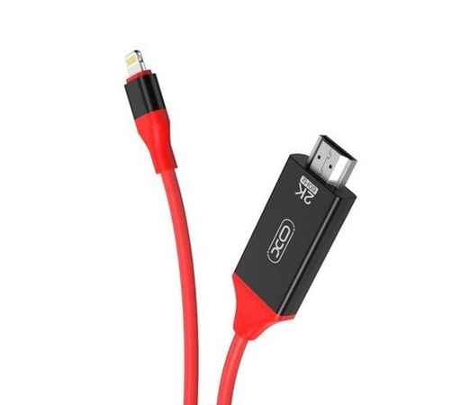 XO GB006 lightning csatlakozó - HDMI átalakító, fekete